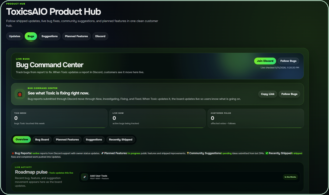 Bugs + Suggestions preview